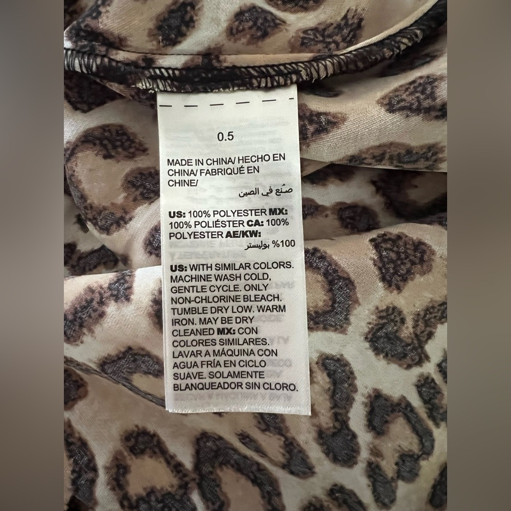 🐆 Chico’s Leopard Print Satin Tunic Dress - New With Tags! - Picture 7 of 7